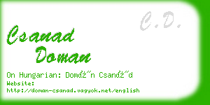 csanad doman business card